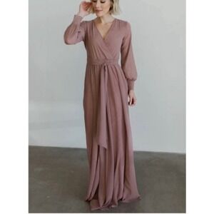 Elegant Mauve Maxi Dress